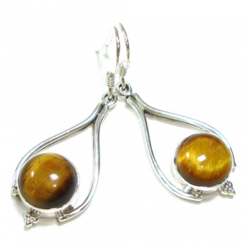 925 silver brown tiger eye earrings jewelry
